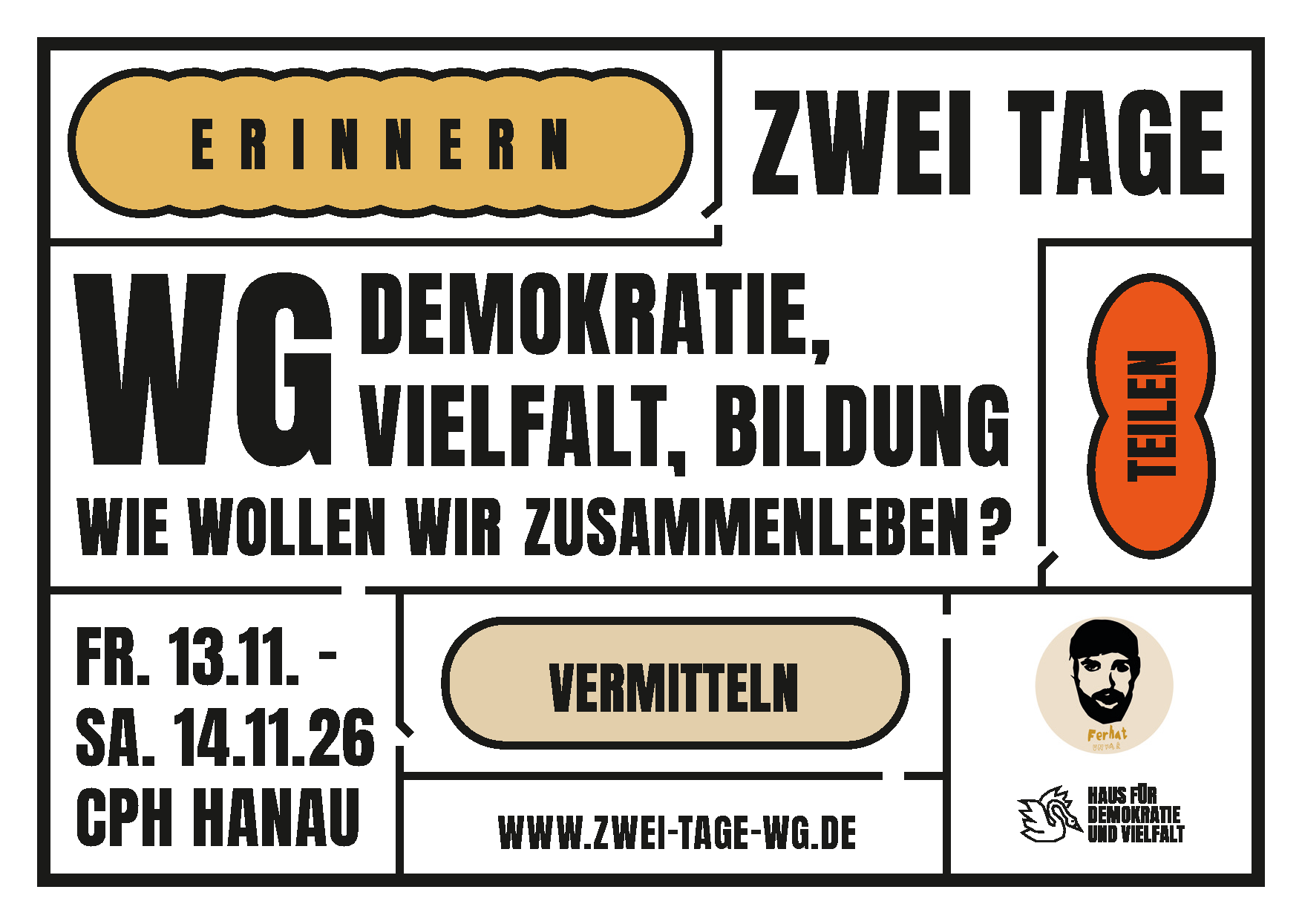 Teilnehmende der Demokratiekonferenz diskutieren an einem Tisch sitzend